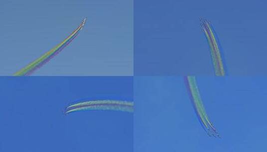 空军战机空中表演高清在线视频素材下载