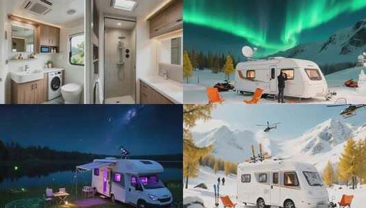 房车旅行生活方式合集高清在线视频素材下载