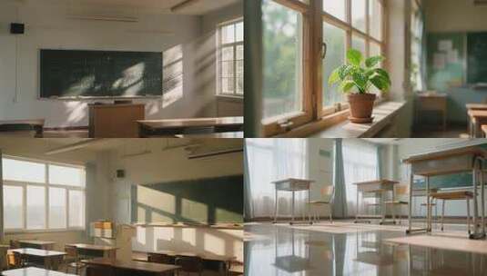 光影教室空镜合集高清在线视频素材下载