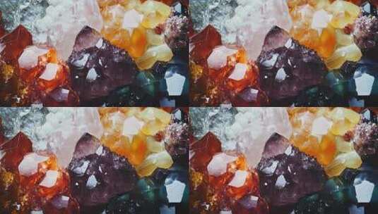 多彩水晶特写素材高清在线视频素材下载