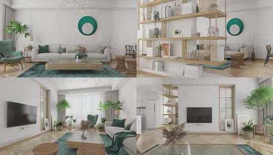 现代家居客厅空镜合集高清在线视频素材下载