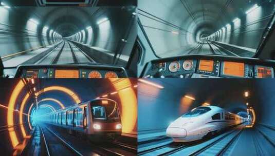 地铁地铁隧道地铁穿梭高清在线视频素材下载