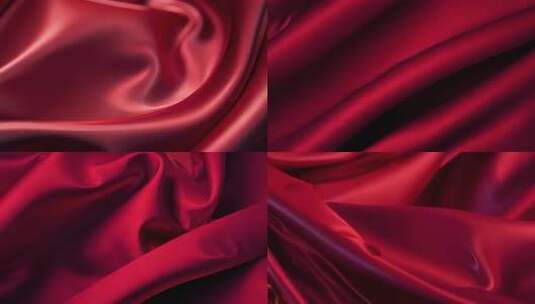 红色丝绸高清在线视频素材下载
