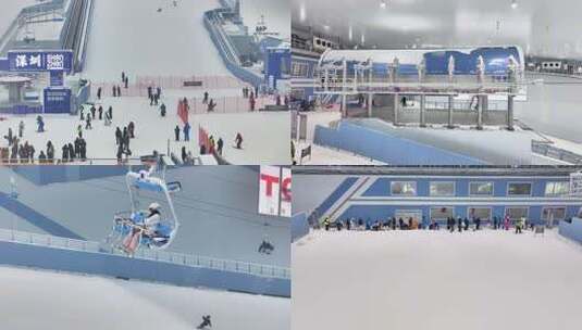 4k深圳前海华发冰雪世界宣传片高清在线视频素材下载