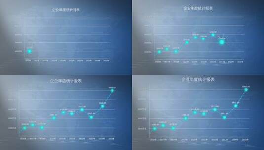 简洁明亮统计图表模板高清AE视频素材下载