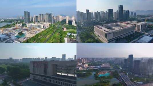 航拍漳州市民广场高清在线视频素材下载