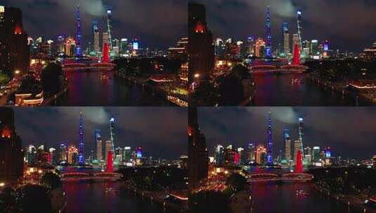 上海外滩陆家嘴夜景风光高清在线视频素材下载