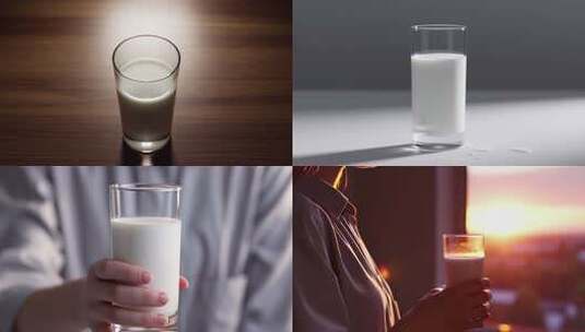 晨光中的营养牛奶高清在线视频素材下载