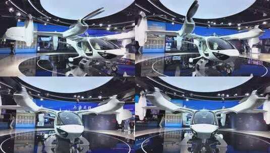 上海第八届 进博会私人飞机展高清在线视频素材下载