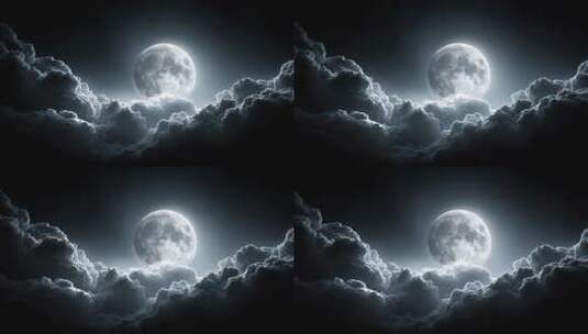 月夜云海星光璀璨高清在线视频素材下载