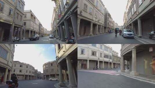 汕头南洋骑楼一镜到底高清在线视频素材下载