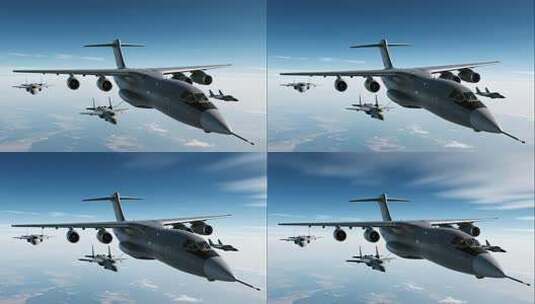 元旦新年空军编队震撼飞行画面高清在线视频素材下载