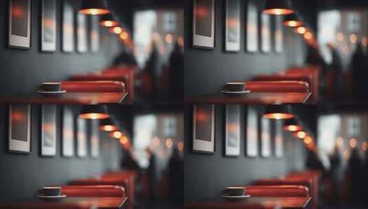 静谧咖啡馆一角：一杯咖啡的午后时光高清在线视频素材下载