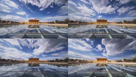 西安大明宫丹凤门延时高清在线视频素材下载