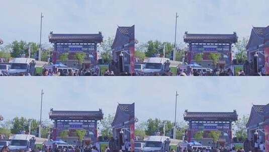 4K南锣鼓巷北京旅游的人流实拍高清在线视频素材下载