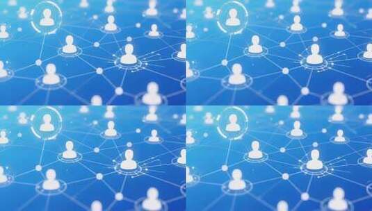 社交网络人物连接画面高清在线视频素材下载