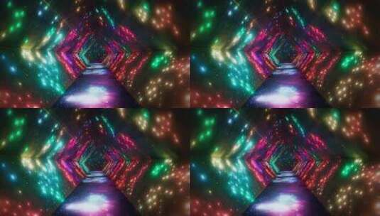 彩色光影隧道背景素材高清在线视频素材下载
