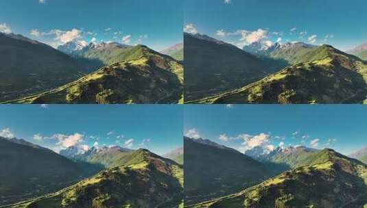 川西雪山自然风光全景高清在线视频素材下载