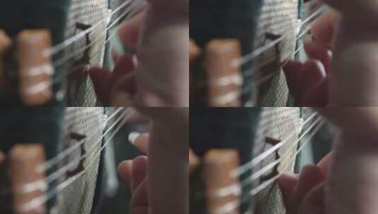 女人演奏琵琶的手特写高清在线视频素材下载