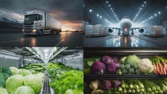 冷链物流水果蔬菜冷藏保鲜物流高清在线视频素材下载