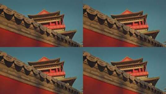 秋天的北京鼓楼 北京人文高清在线视频素材下载