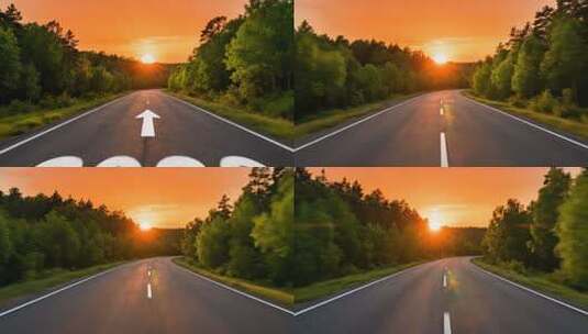 2026新年驶向未来励志公路场景高清在线视频素材下载