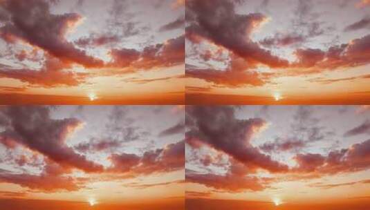 日出日落朝霞晚霞黄昏夕阳太阳阳光穿透云层高清在线视频素材下载