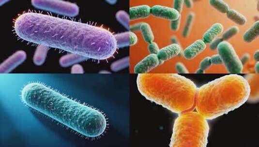大肠杆菌 益生菌 微生物人体高清在线视频素材下载