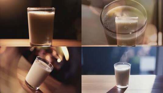一杯热牛奶的温馨时光高清在线视频素材下载