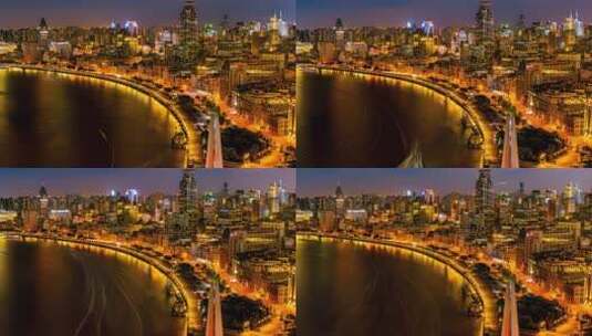 上海外滩夜景高清在线视频素材下载