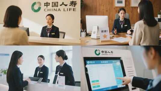 保险公司客户服务中心的专业服务高清在线视频素材下载