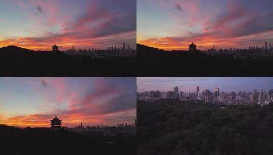 广州鸿鹄楼世纪朝霞高清在线视频素材下载