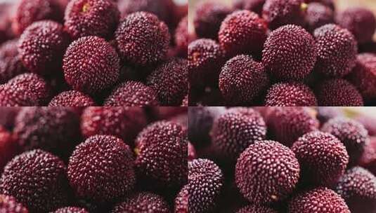 新鲜杨梅特写高清在线视频素材下载