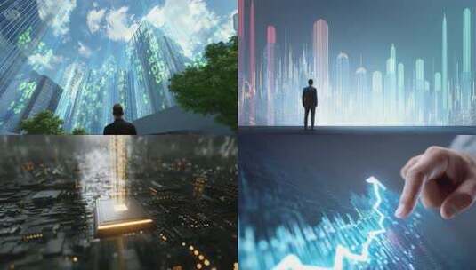 金融科技金融高端城市金融经济商务高清在线视频素材下载