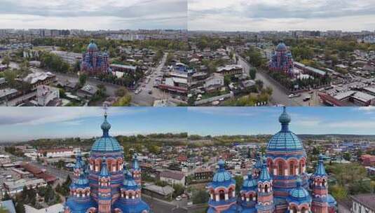 俄罗斯喀山圣母教堂高清在线视频素材下载