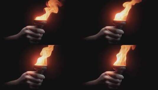 手持火炬照亮前路希望之光高清在线视频素材下载