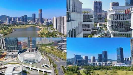 广州知识城广场 广州知识城国际会展中心高清在线视频素材下载