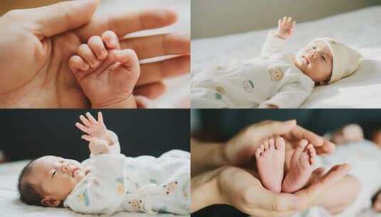 婴儿的成长与呵护瞬间高清在线视频素材下载