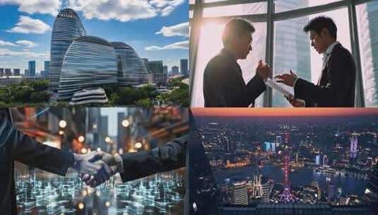 商务人士握手高清在线视频素材下载