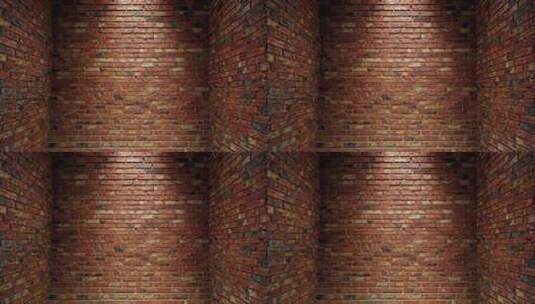 复古红砖墙室内背景高清在线视频素材下载