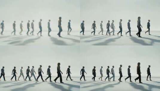 人群行走模糊光影素材高清在线视频素材下载