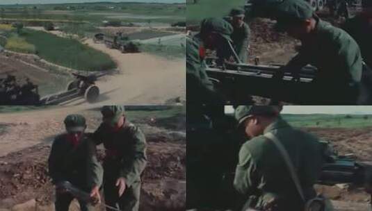 70年代80年代 解放军炮兵实弹演练高清在线视频素材下载