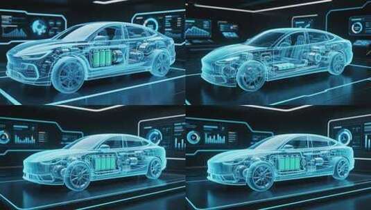新能源汽车内部结构展示高清在线视频素材下载