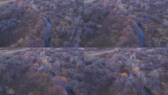 内蒙古奥伦布坎景区航拍高清在线视频素材下载