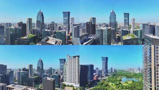 宁波南部商务区城市风光航拍视频素材高清在线视频素材下载