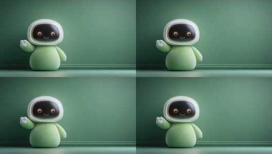 未来科技感十足的智能机器人友好互动高清在线视频素材下载