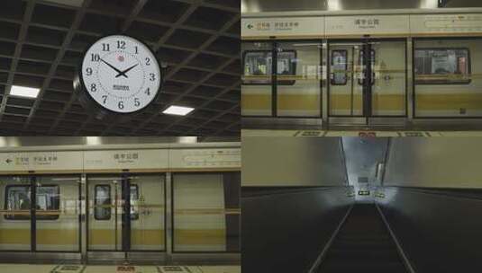 室内悬挂时钟特写高清在线视频素材下载