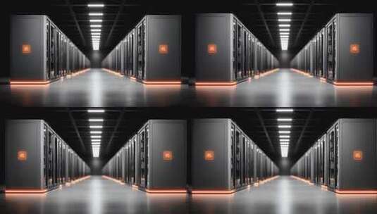 数据中心服务器阵列高效稳定运行高清在线视频素材下载