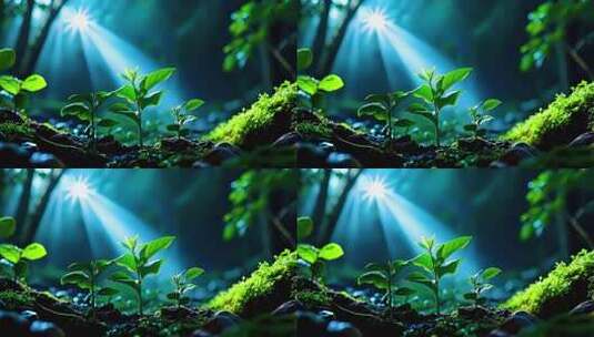 新生绿植破土生长画面高清在线视频素材下载