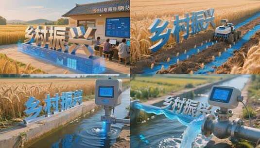 智慧农业助力乡村振兴片头科技赋能现代农业高清在线视频素材下载